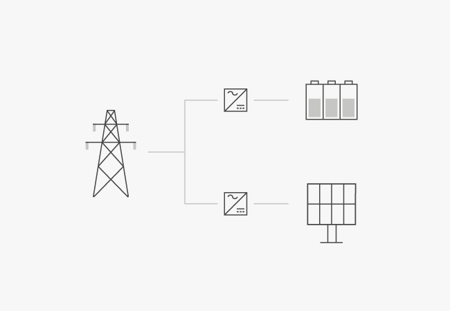 schema integrazione bess - fotovoltaico